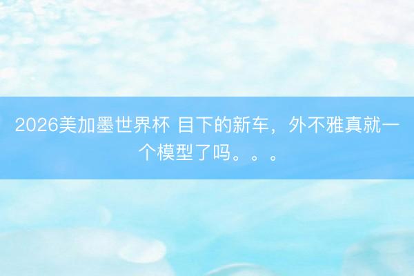 2026美加墨世界杯 目下的新车，外不雅真就一个模型了吗。。。