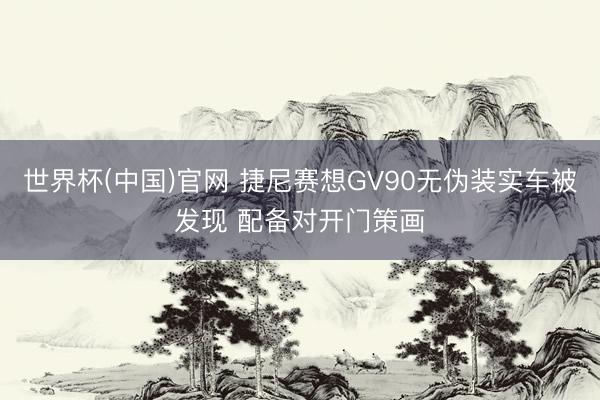 世界杯(中国)官网 捷尼赛想GV90无伪装实车被发现 配备对开门策画