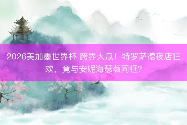2026美加墨世界杯 跨界大瓜！特罗萨德夜店狂欢，竟与安妮海瑟薇同框？