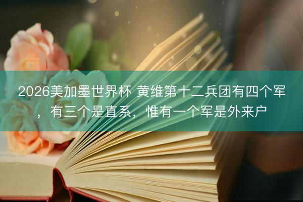 2026美加墨世界杯 黄维第十二兵团有四个军，有三个是直系，惟有一个军是外来户