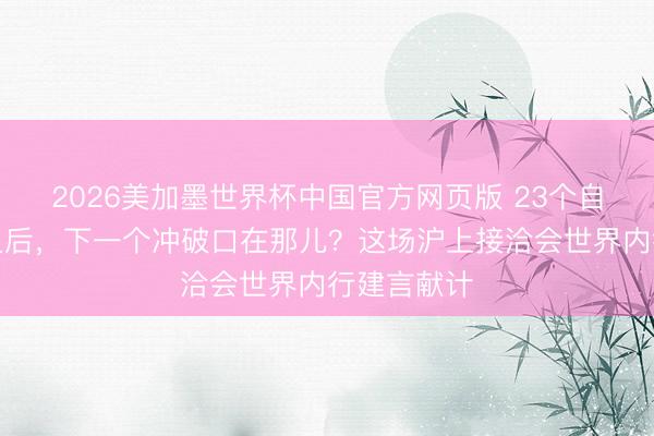 2026美加墨世界杯中国官方网页版 23个自贸磨练区之后，下一个冲破口在那儿？这场沪上接洽会世界内行建言献计