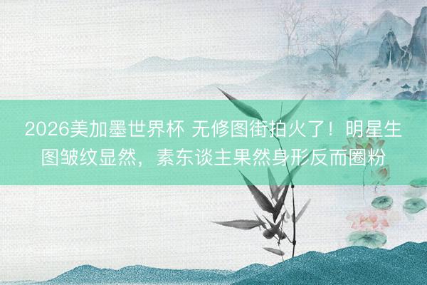 2026美加墨世界杯 无修图街拍火了！明星生图皱纹显然，素东谈主果然身形反而圈粉